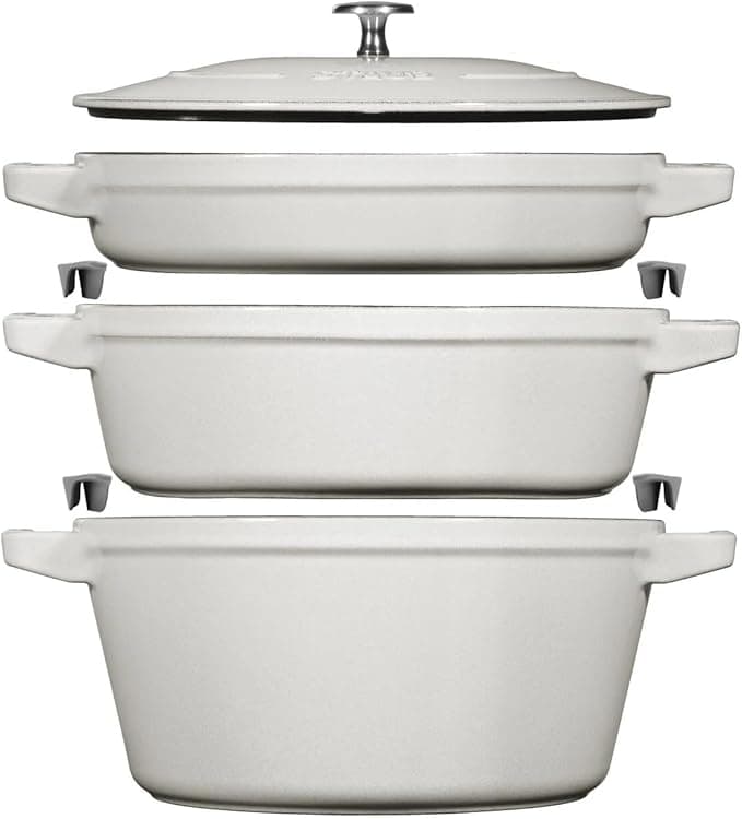 Ensemble de 3 casseroles en fonte STAUB La Cocotte