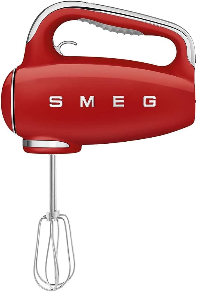 Mixeur à main Smeg rouge, 9 vitesses