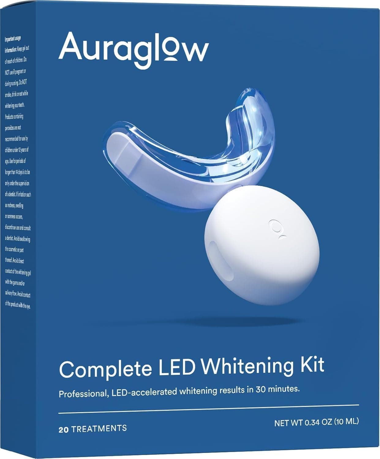 Auraglow Kit de blanchiment des dents avec lumière LED