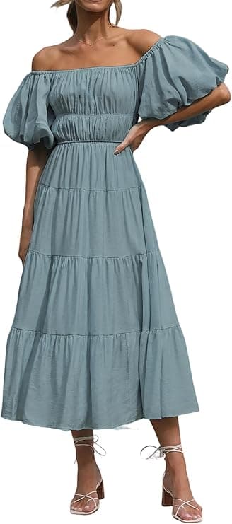 Robe décontractée à manches bouffantes