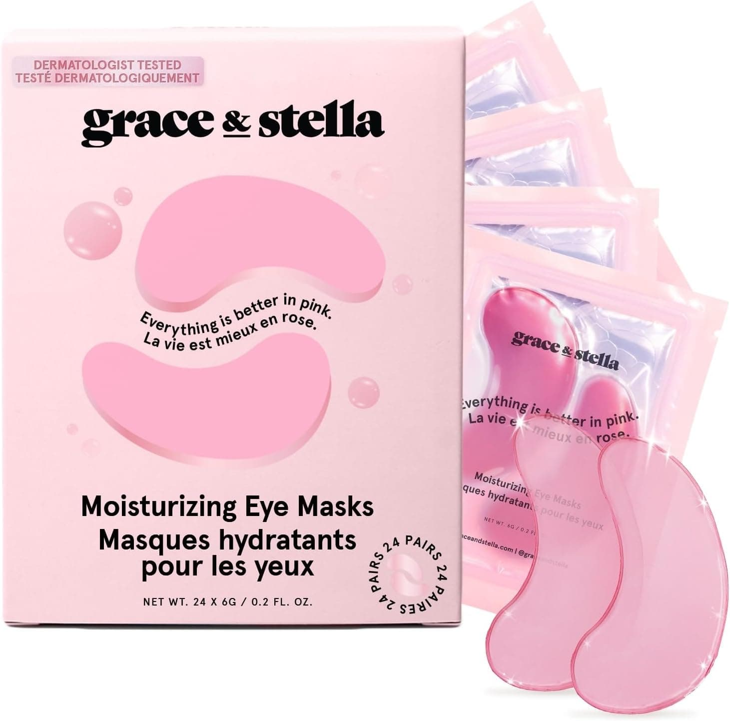 Patchs pour les yeux (Paquet de 24) - Grace & Stella chez Amazon