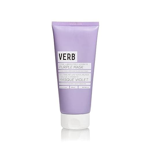 Masque cheveux violet pour neutraliser les tons jaunes + hydrater de Verb 