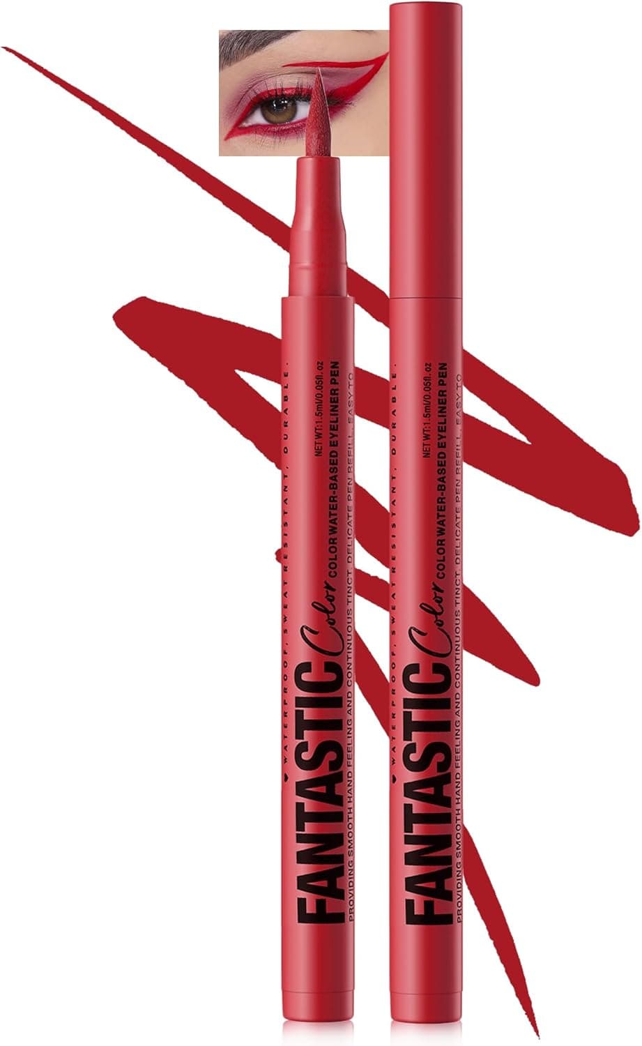 Eyeliner liquide rouge mat de Lysdefeu