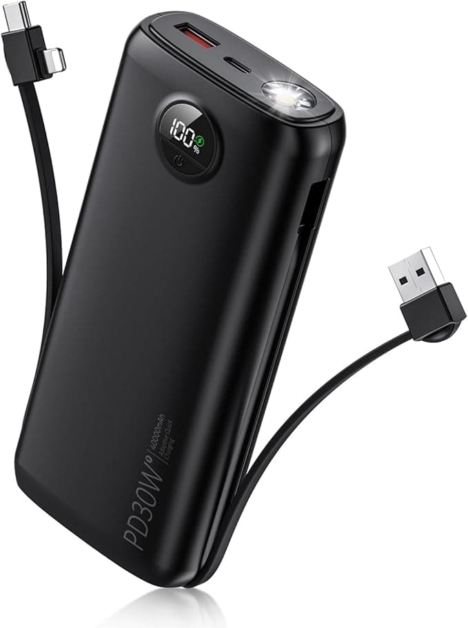 Chargeur portable avec câble intégré