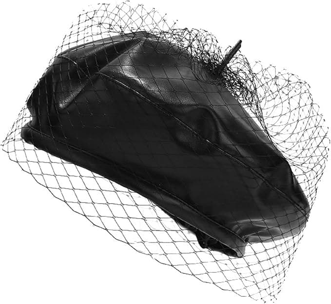 Béret pour femme avec voile