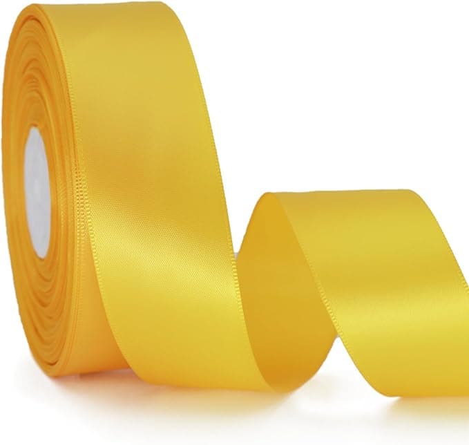 Ruban de satin jaune