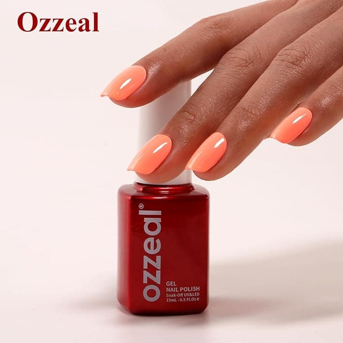 Vernis à ongles gel - Orange Corail Clair de Ozzeal