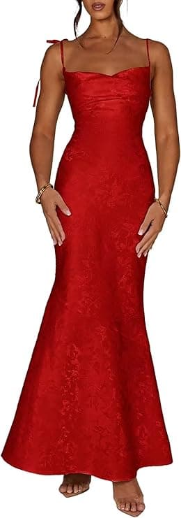 Robe semi-ajustée en satin jacquard