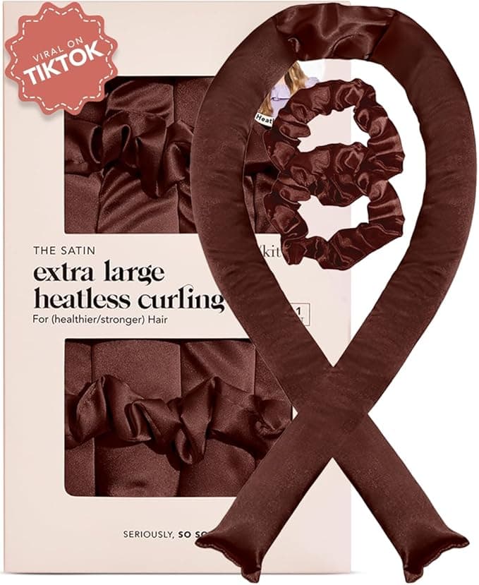 Lot de bigoudis sans chaleur en satin