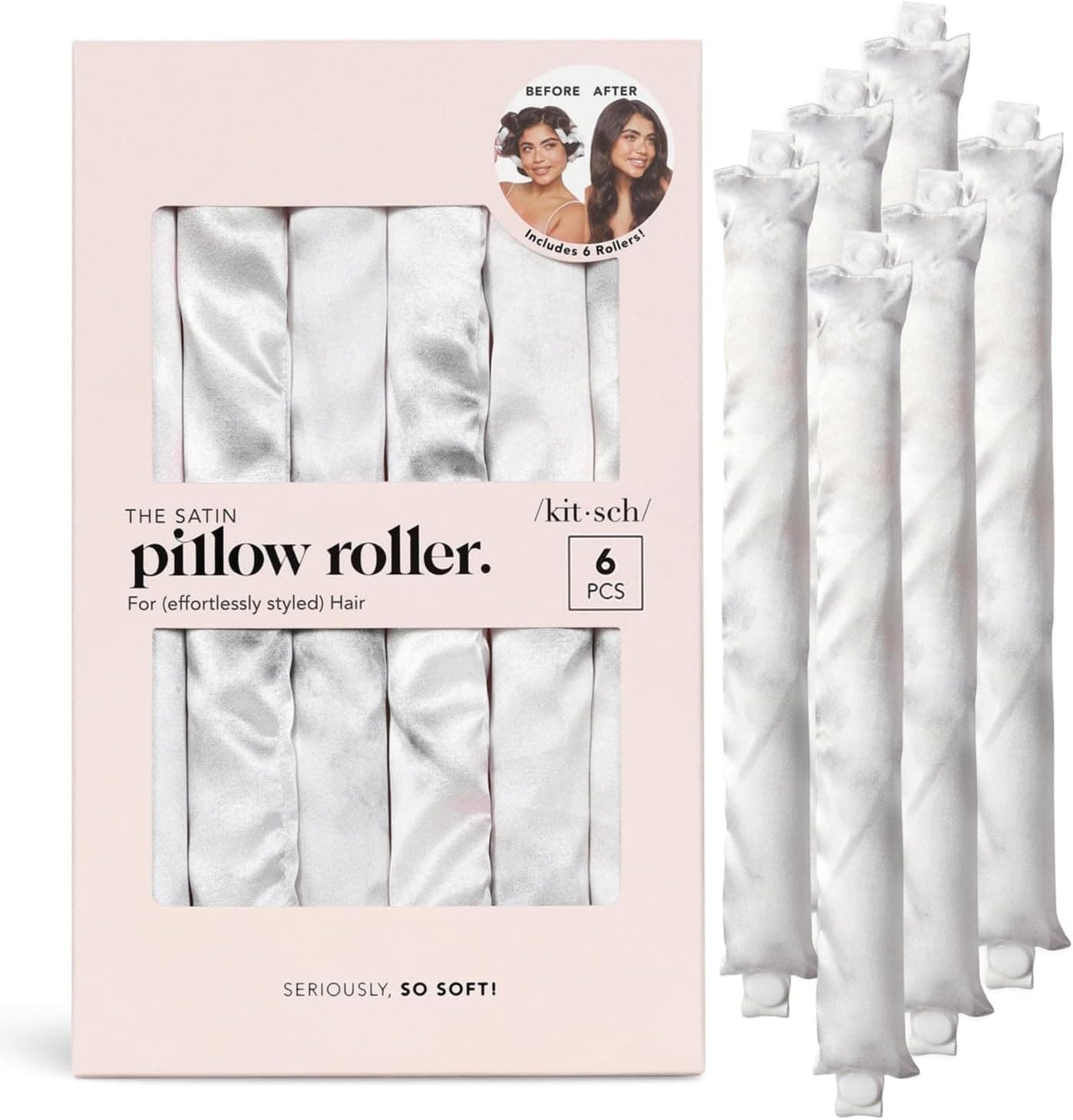 Rouleaux d'oreiller en satin pour cheveux 