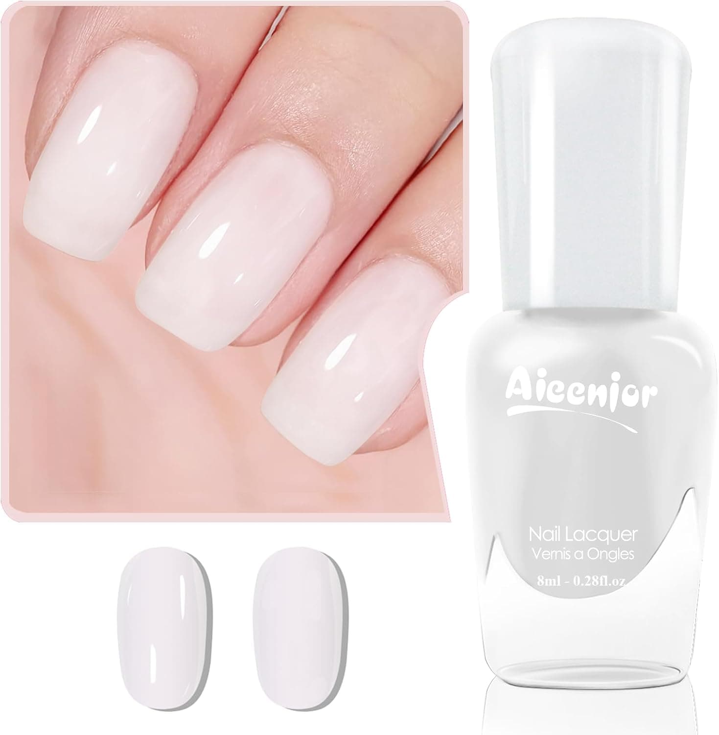 Vernis à ongles blanc laiteux