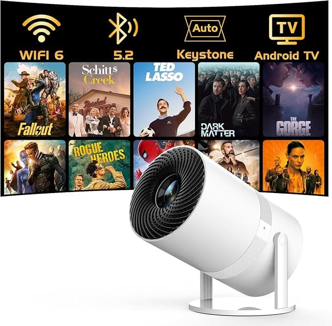  Mini projecteur 1080p avec WiFi 6 et Bluetooth