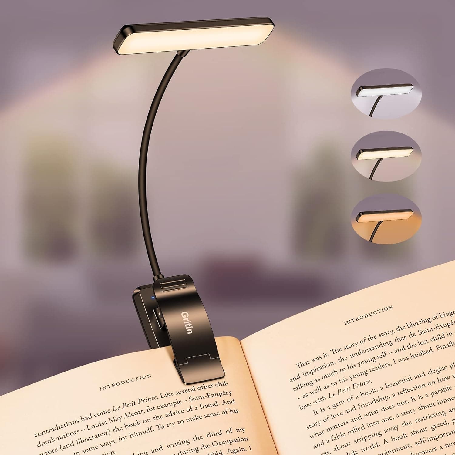 Lampe de lecture rechargeable à 19 LED pour lire au lit