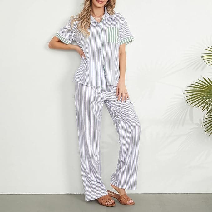 Ensemble de pyjama rayé pour femme - Amazon