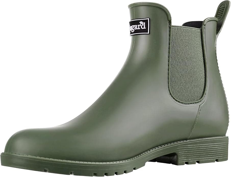 Bottines de pluie Chelsea vert olive