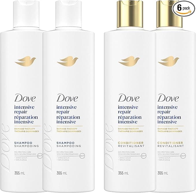 Shampooing et après-shampoing pour cheveux abîmés Intensive Repair Dove 