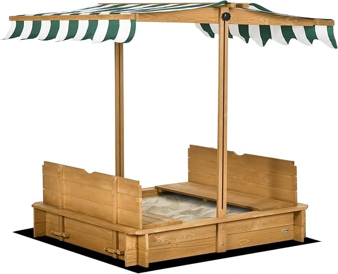 Bac à sable avec auvent, Outsunny sur Amazon