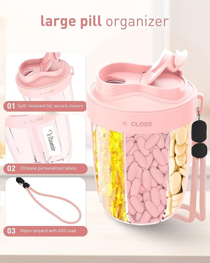 Pilulier avec 7 compartiments, anti-mélange sur Amazon