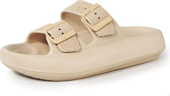 Sandales rembourrées avec boucles réglables et semelle épaisse, BenSorts