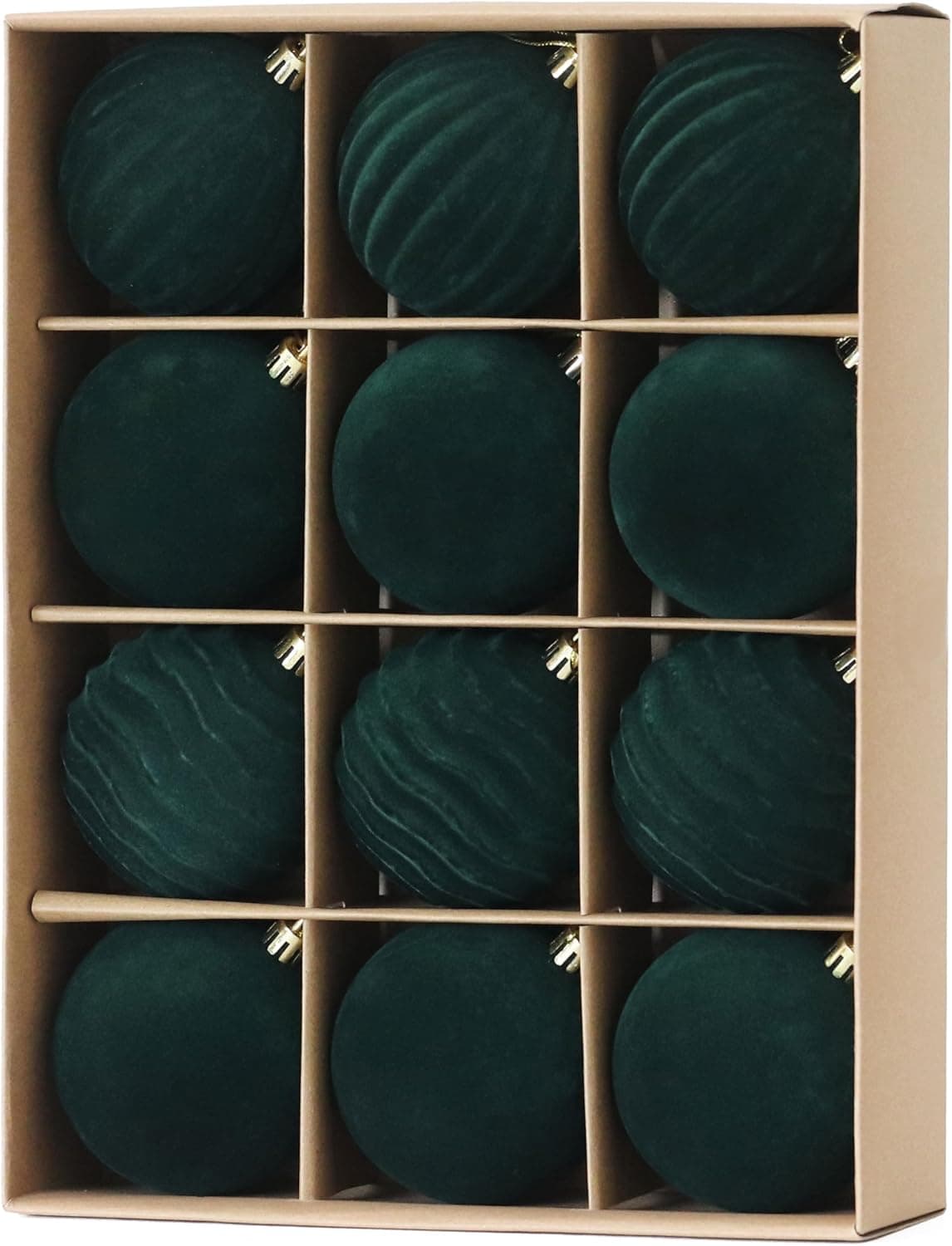 12 boules de Noël en velours, Amazon