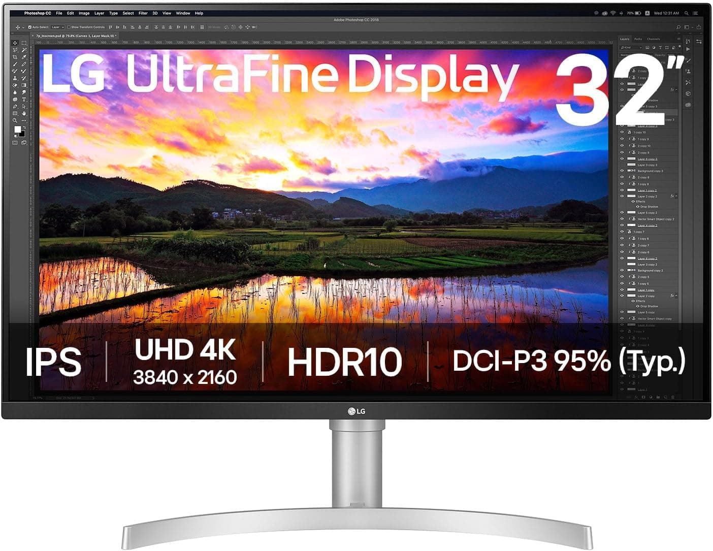 LG Écran UHD IPS 32
