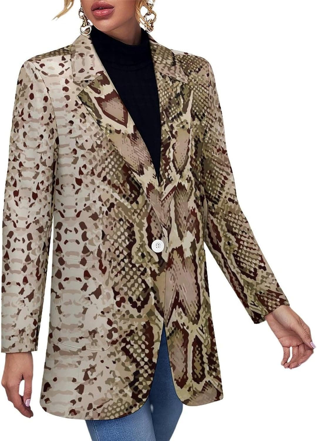 Blazer en peau de serpent avec motif python