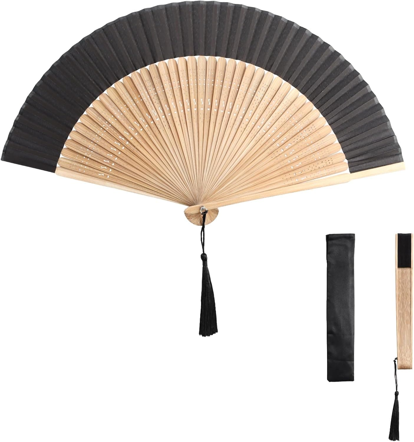 Éventail simple en bambou