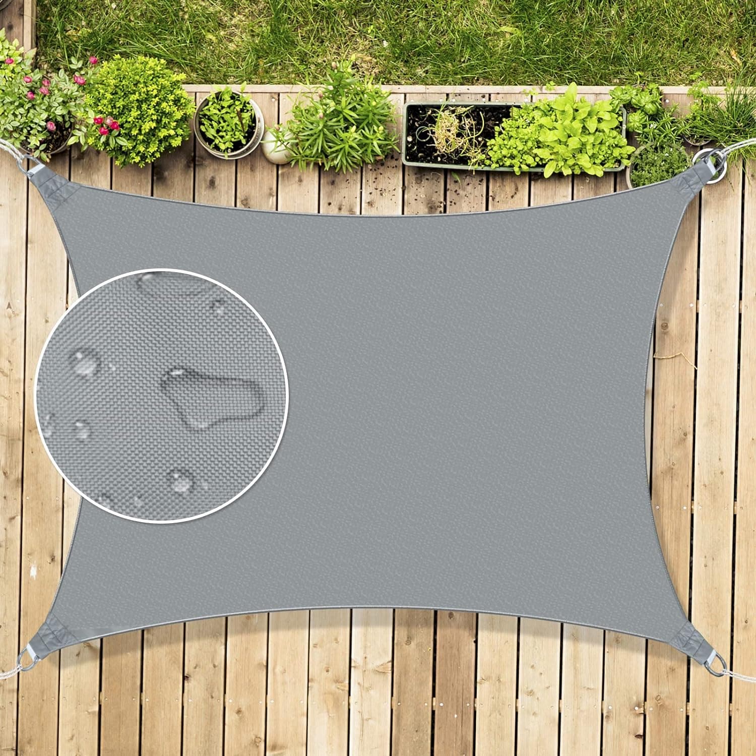 Voile d'ombrage rectangulaire de 3 x 4 m