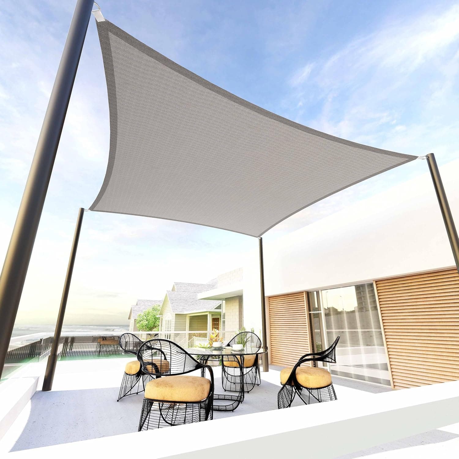 Voile d'ombrage rectangulaire de 3 x 4 m