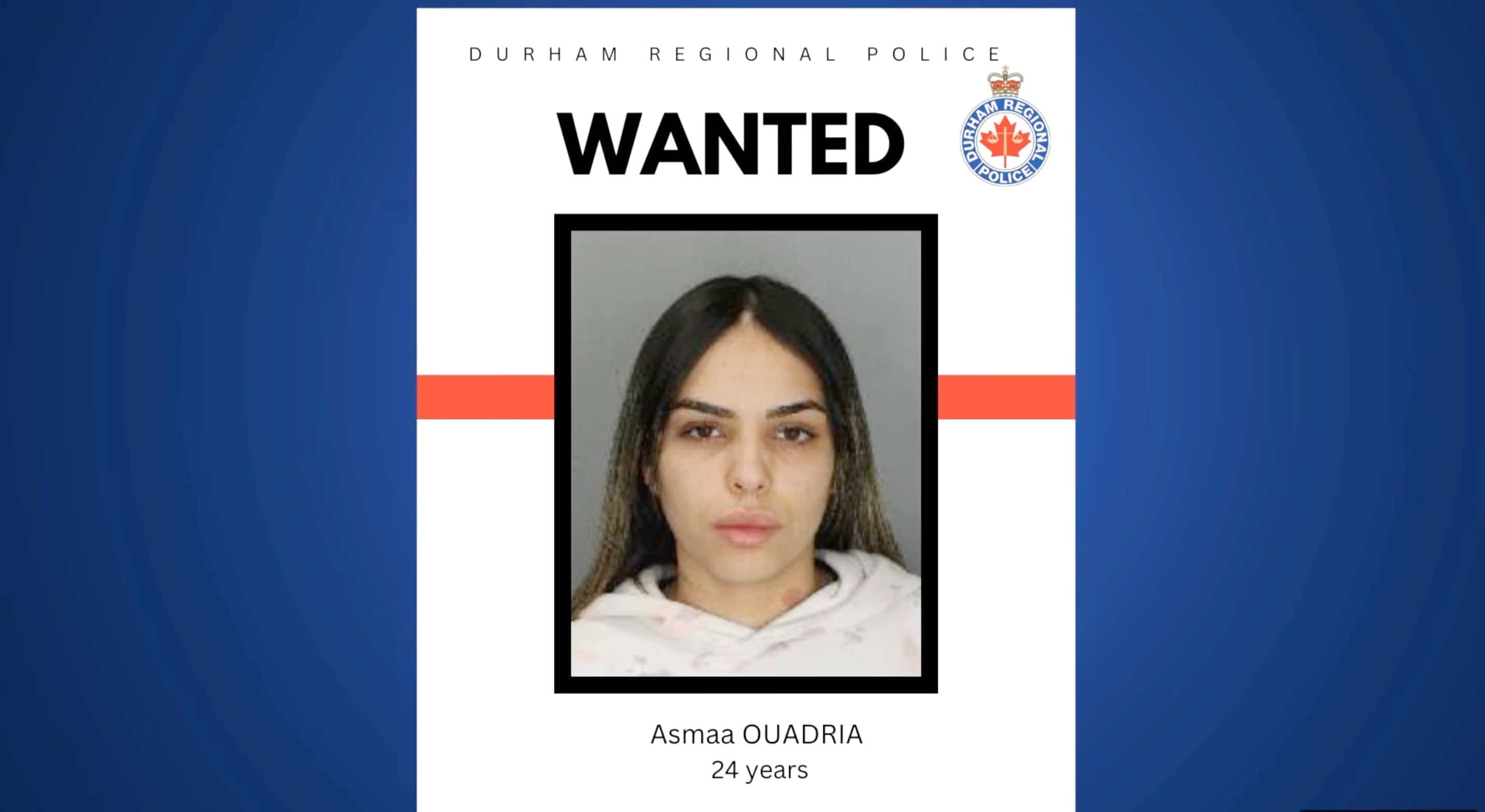Asmaa Ouadria était recherchée par la police régionale de Durham.