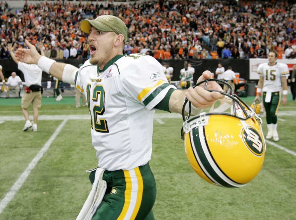 Jason Maas, à l'époque où il portait les couleurs des Eskimos d'Edmonton, en 2005.