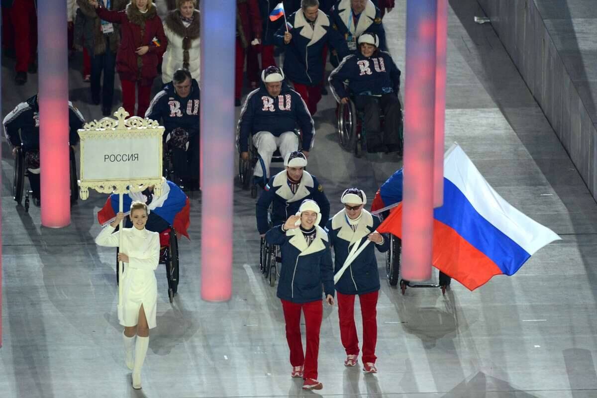 La délégation russe lors des Jeux paralympiques de Sotchi, en 2014.
