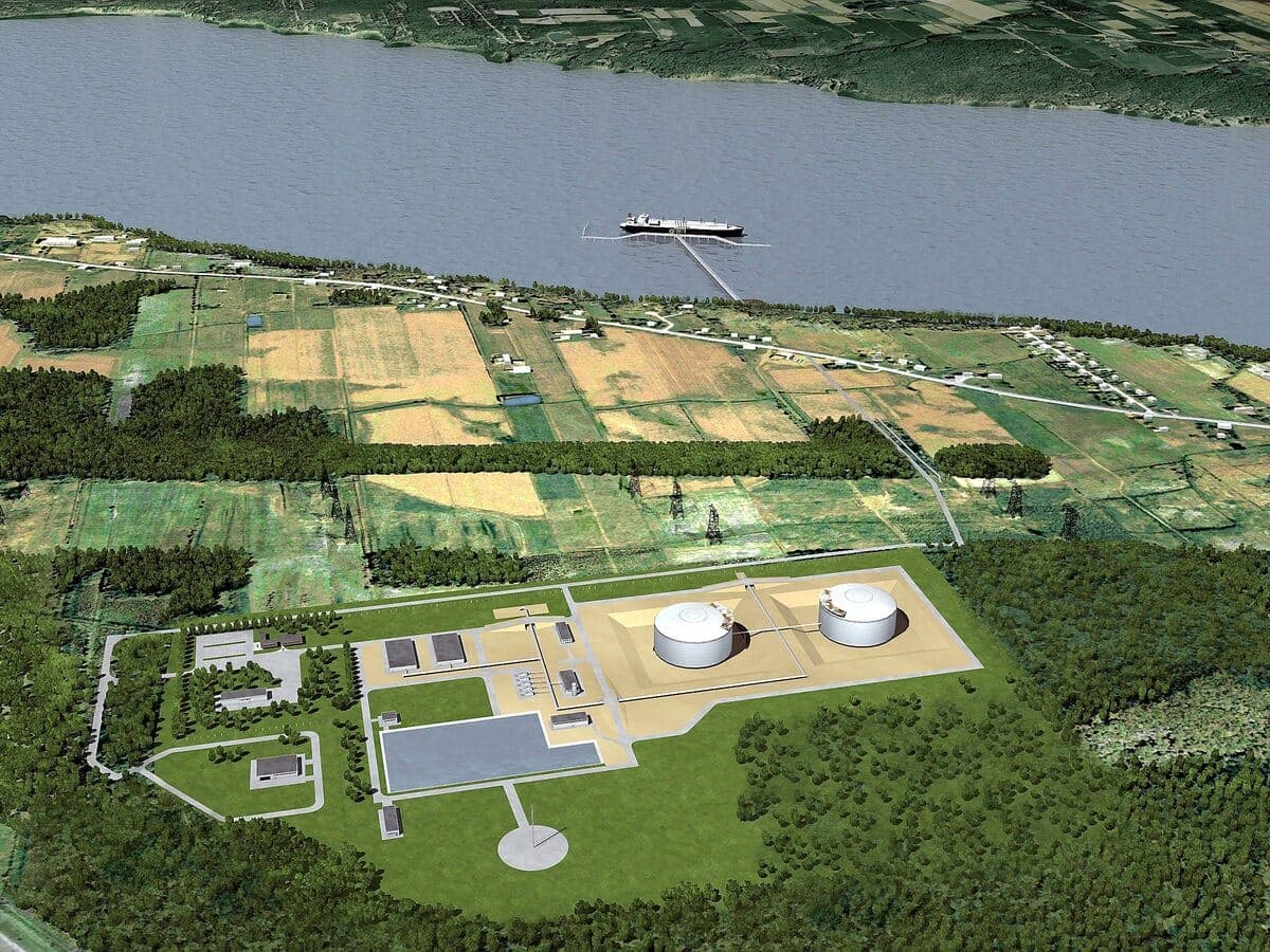 À l’origine, le projet de Rabaska était d’aménager un terminal méthanier sur les terres de Lévis-Est. Il a été abandonné en 2013.