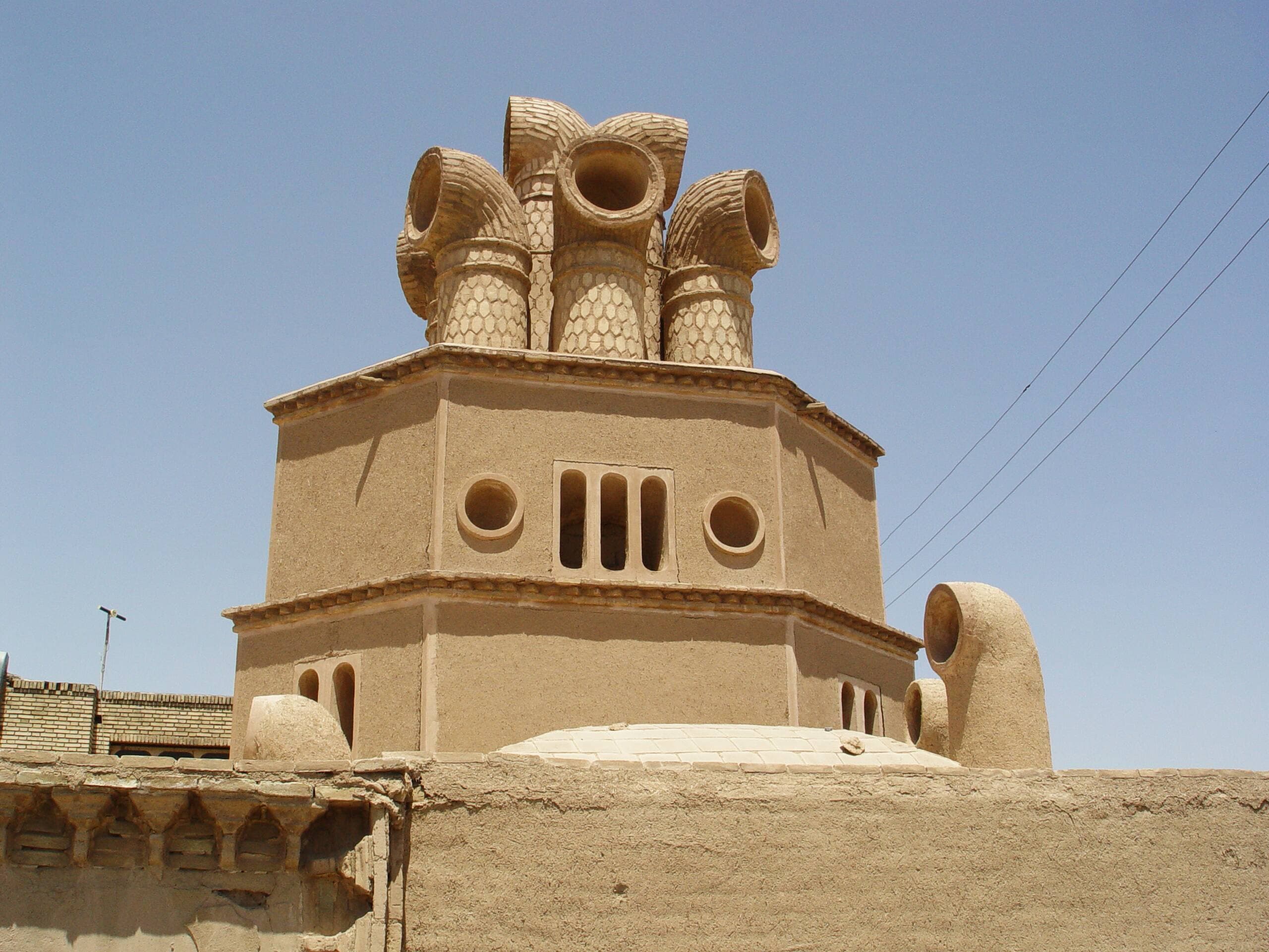Un bâdgir à Yazd, en Iran