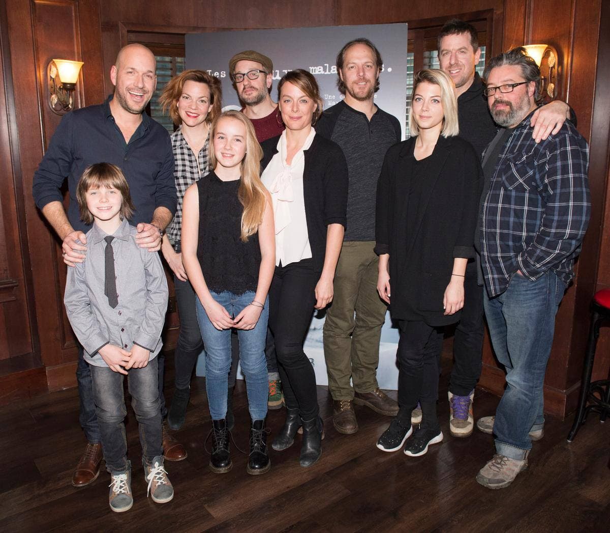 Visionnement de presse de la saison 3 de la série Les beaux malaises, au Bier Markt, à Montréal, en 2015.