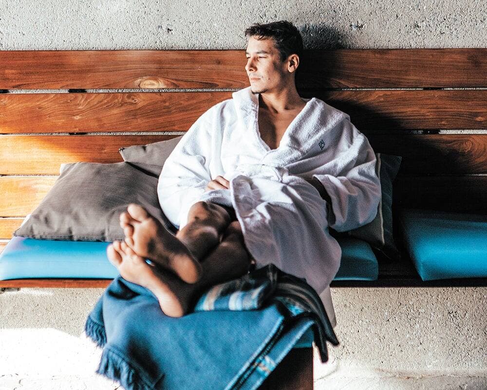 Forfait « Le repos du guerrier » incluant massage, soin visage, repas 3 services, vins et expérience thermale 270 $ réservez sur Balnea.ca