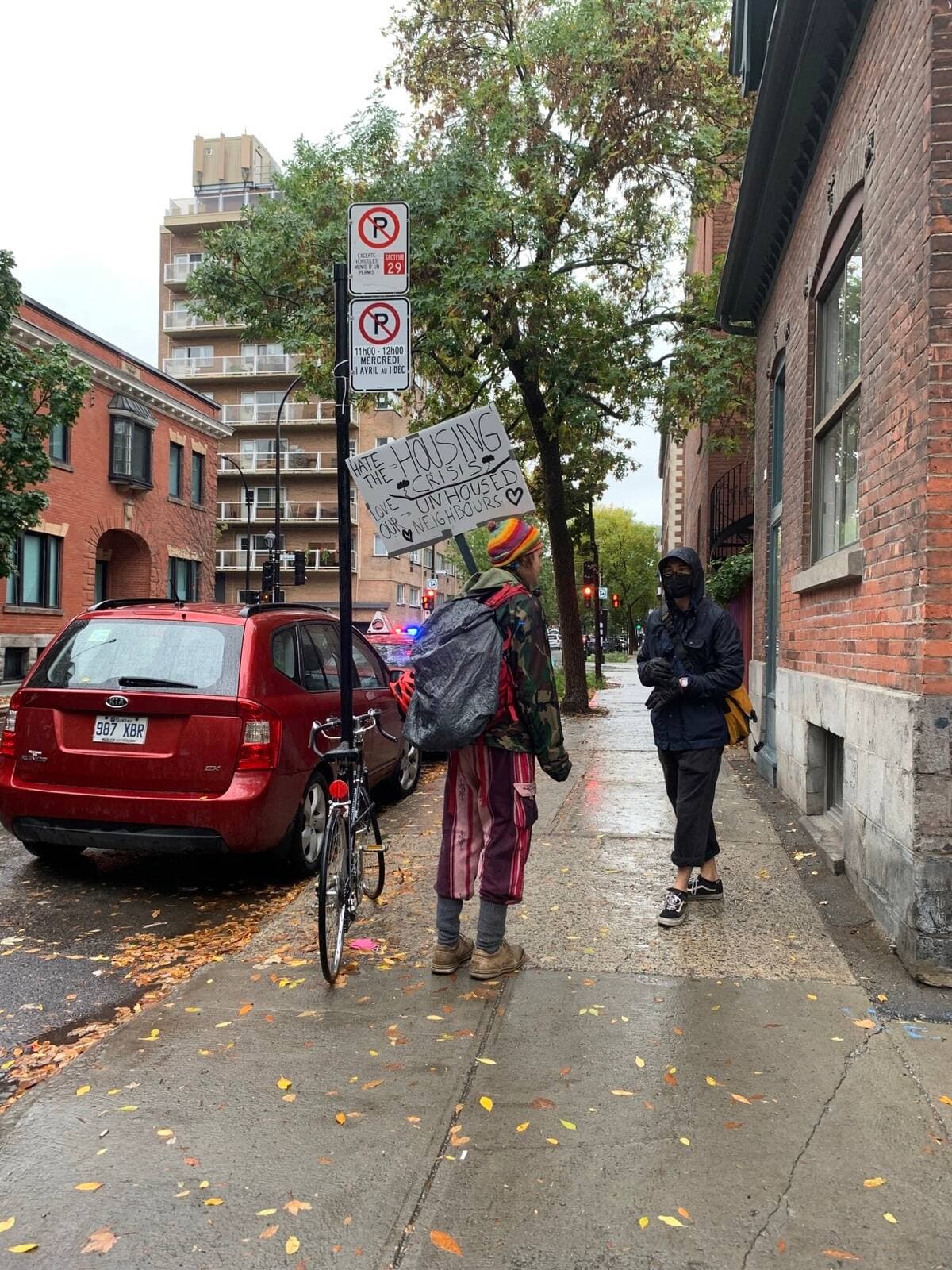 Léandre, un contre-manifestant.