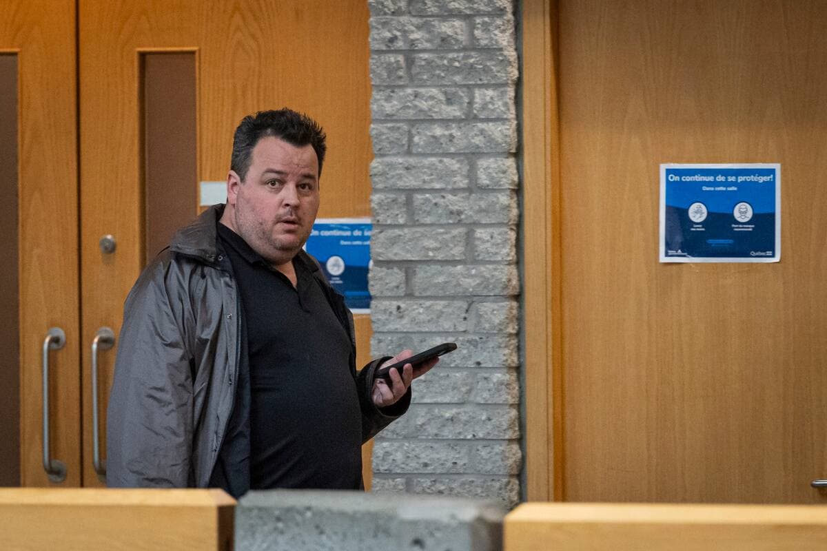 Jean-François Malo lors de son premier procès au palais de justice de Longueuil.