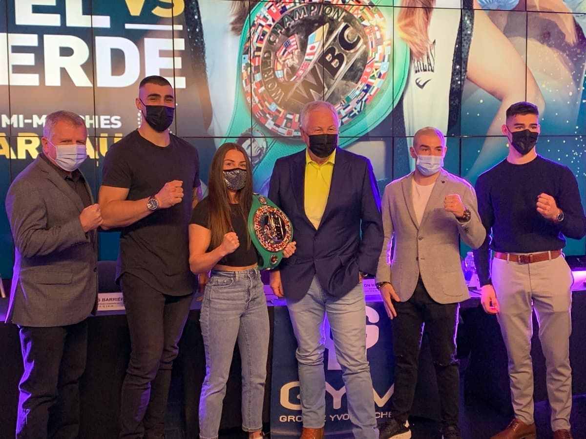 Bernard Barré, Alexis Barrière, Kim Clavel, Yvon Michel, Mathieu Germain et Derek Pomerleau