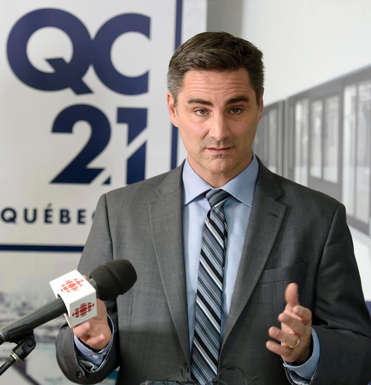 Le chef de Québec 21, Jean-François Gosselin