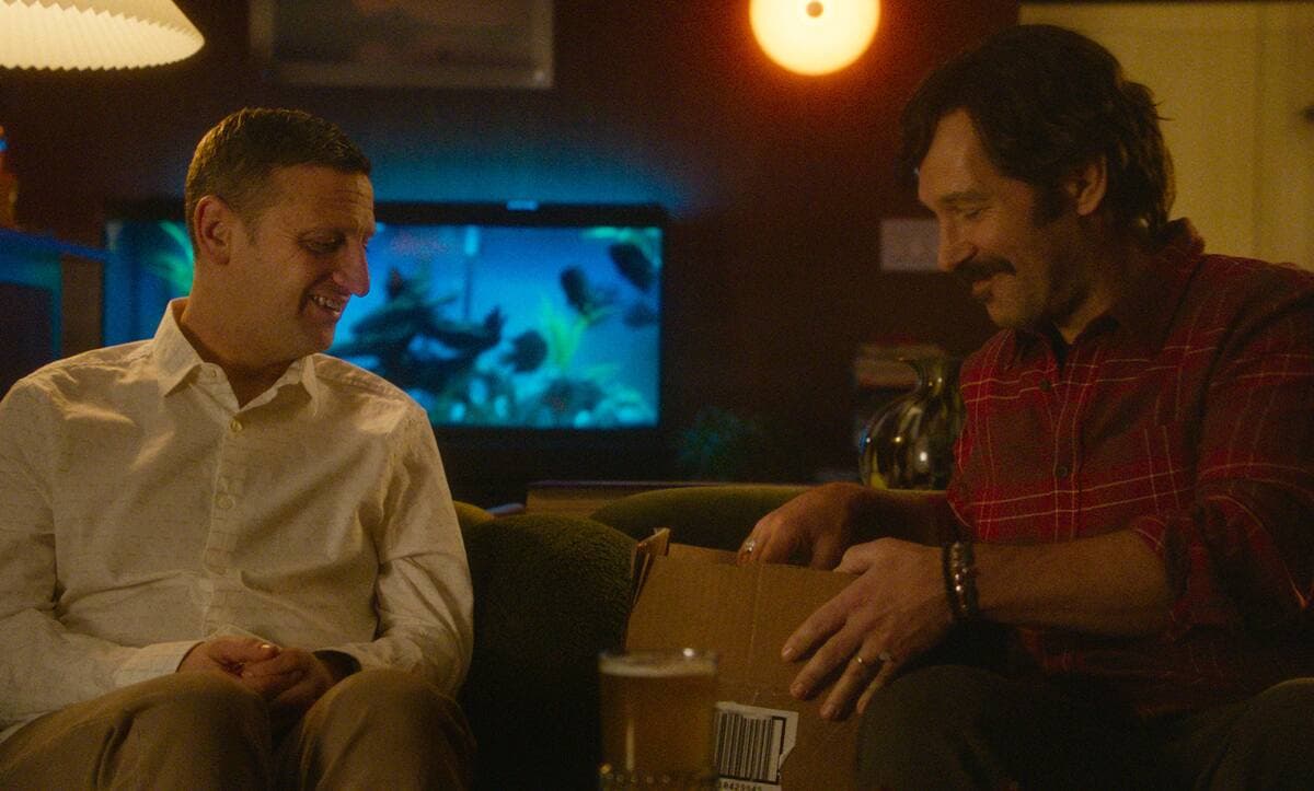 Tim Robinson et Paul Rudd dans le film «Friendship» d’Andrew DeYoung.