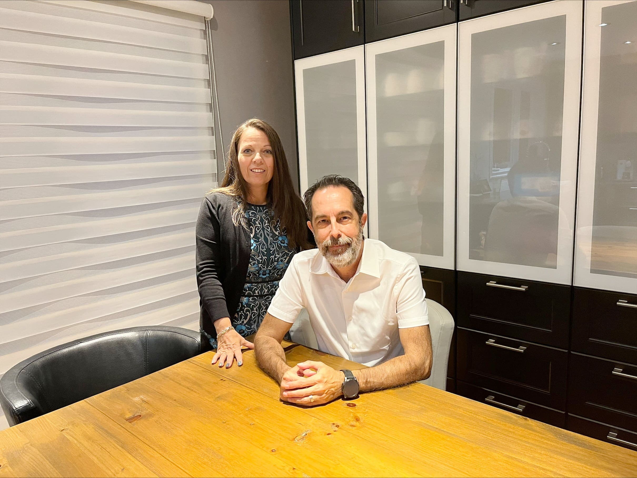 Annie Sarrazin et son mari, Michel Brissette, pétillants d'énergie lors du passage du «Journal».