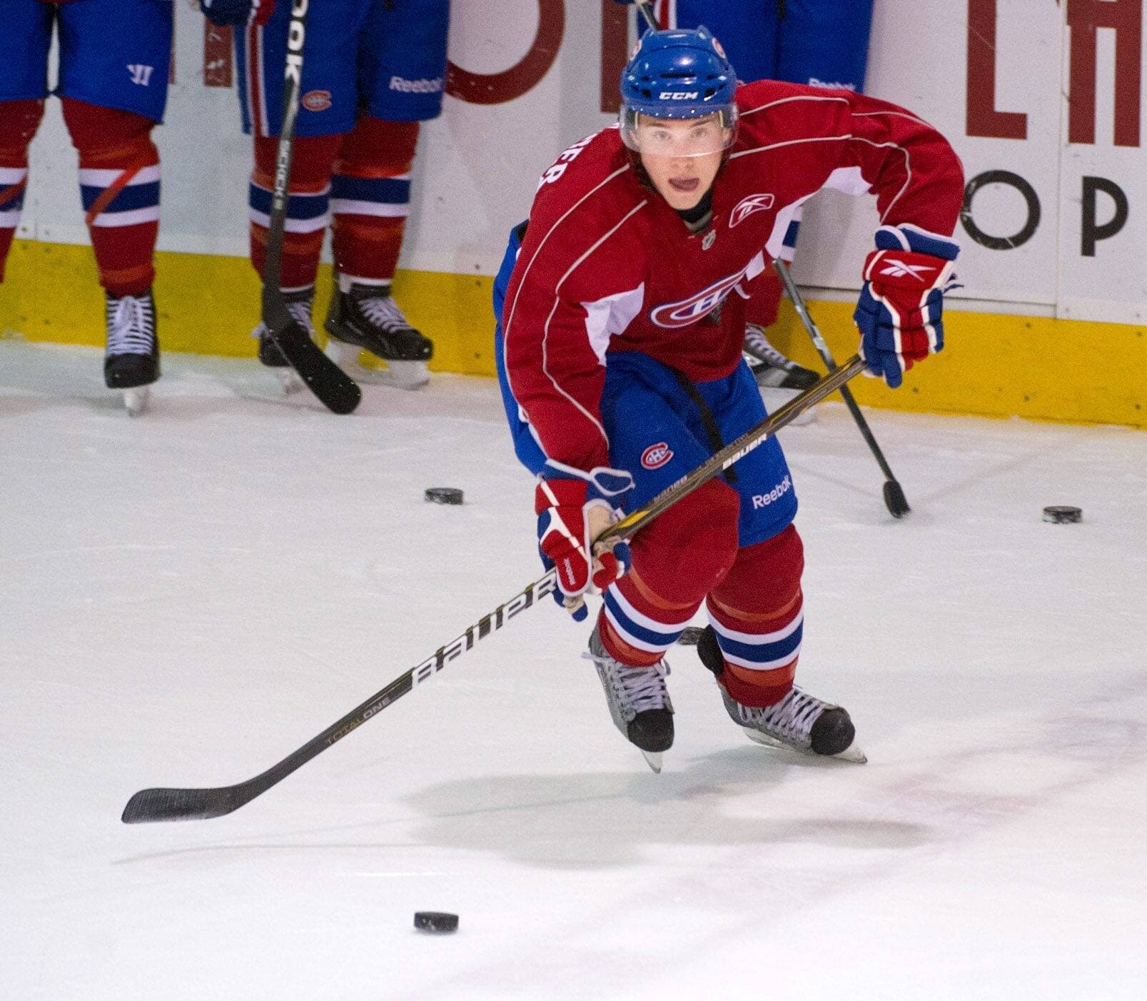 Brendan Gallagher lors de son tout premier camp de perfectionnement avec le CH en 2011.