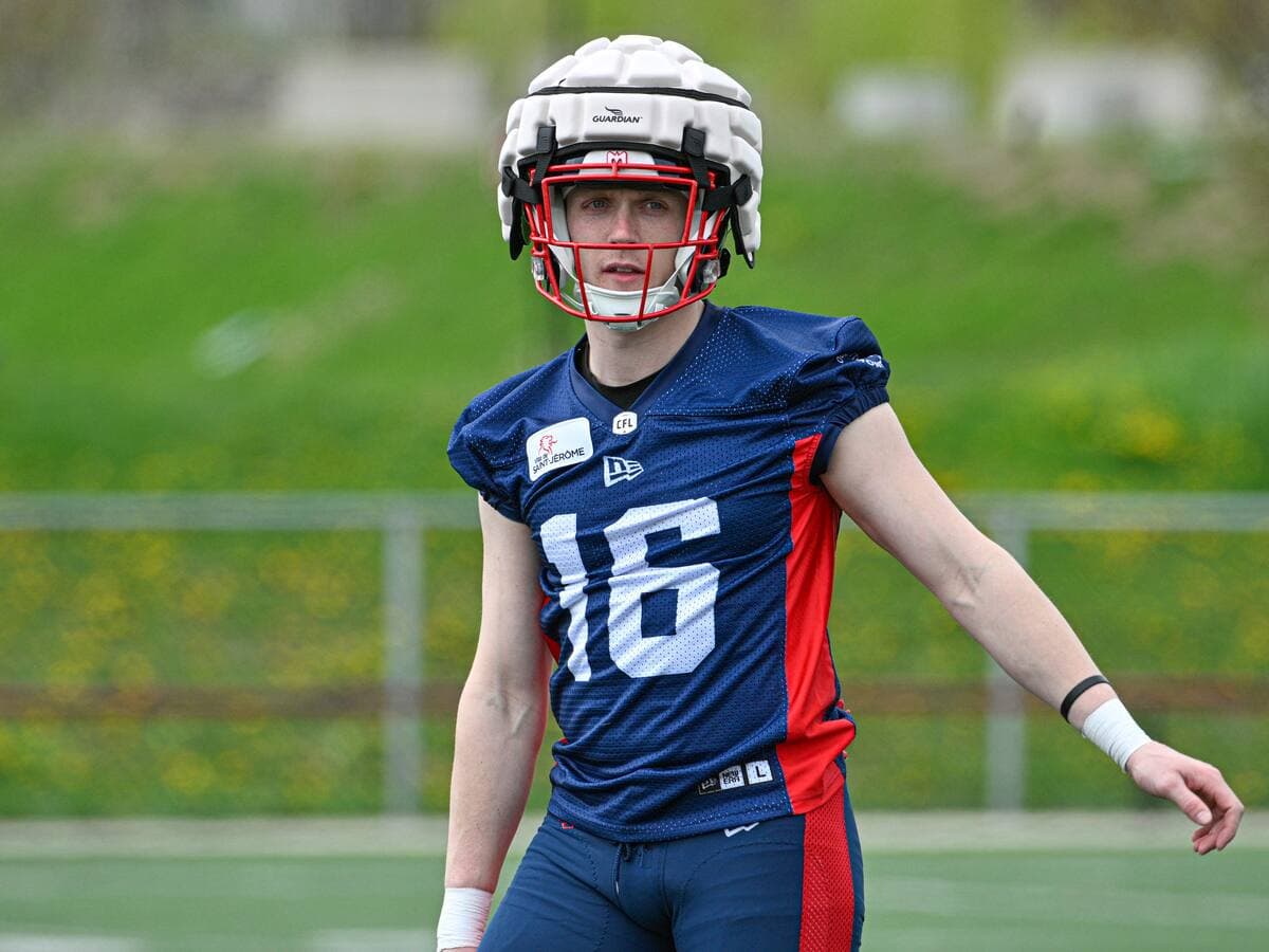 Vincent Delisle participe au présent camp d’entraînement des Alouettes, à Saint-Jérôme.