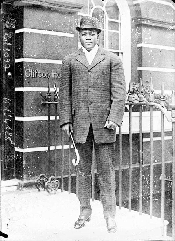 Jack Johnson en 1908.