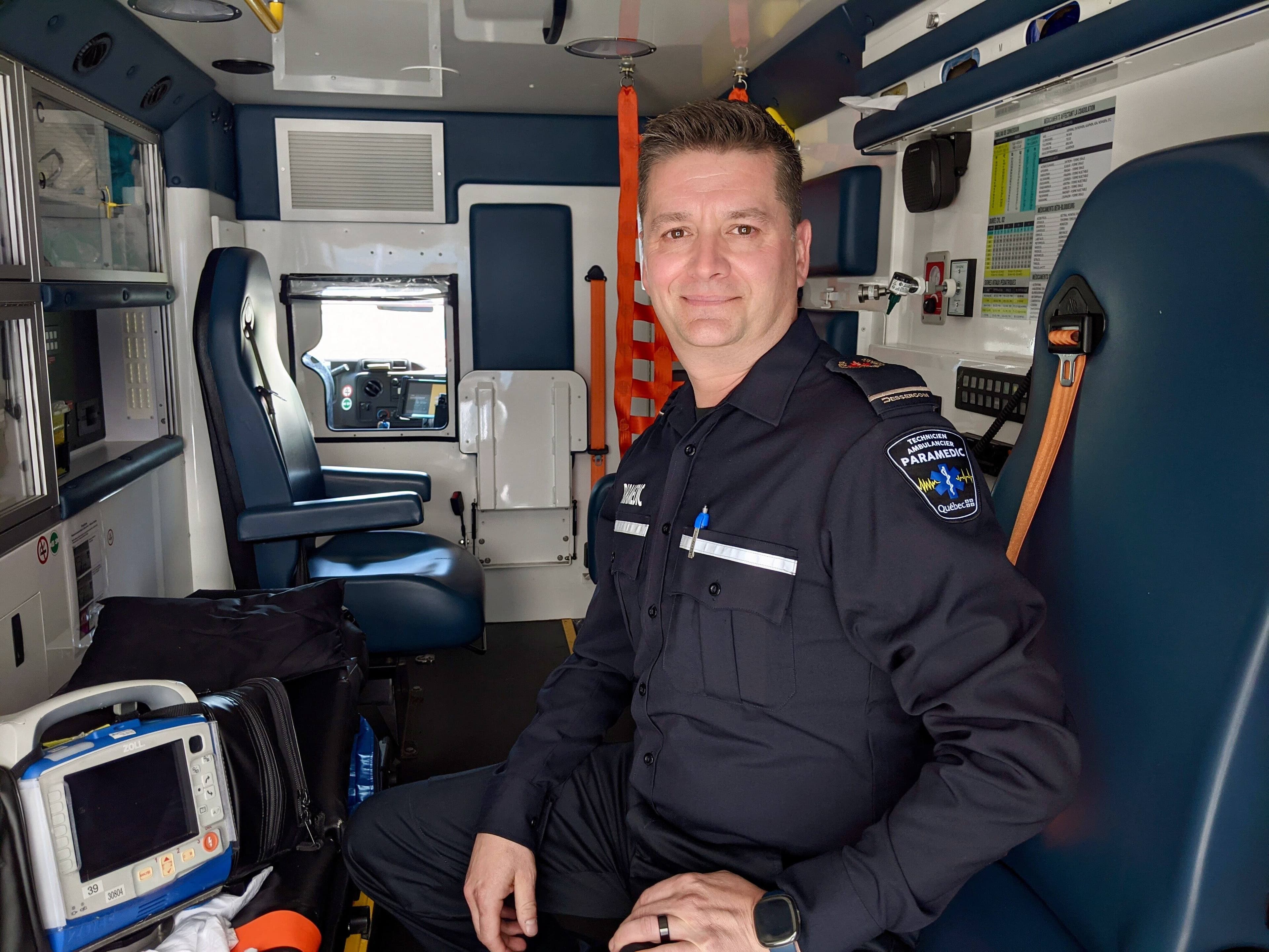 Sylvain Cadieux, ambulancier à Lévis.
