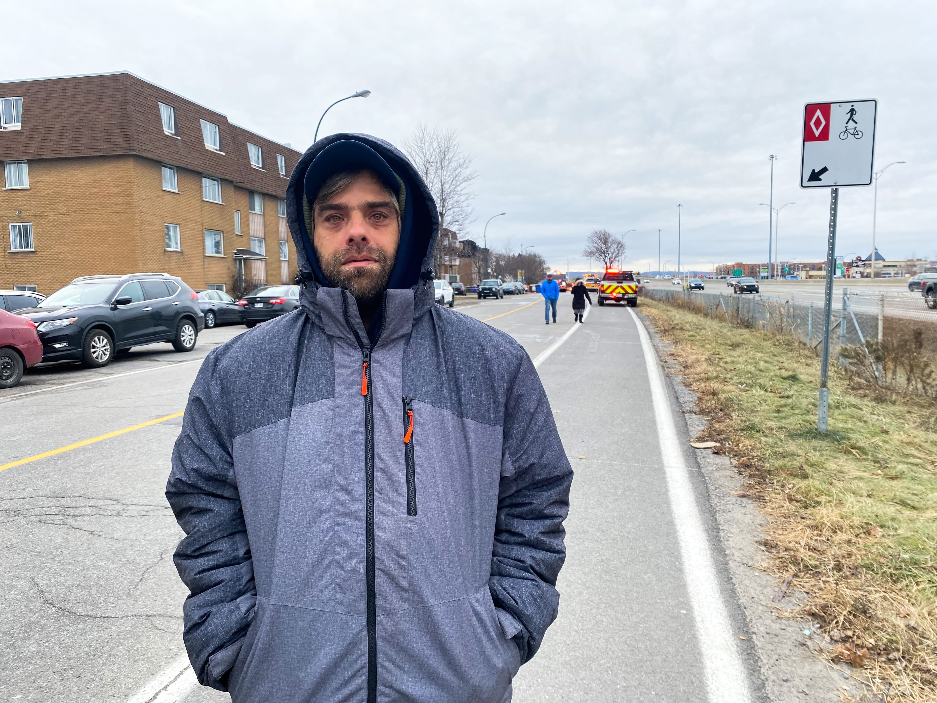 Roland Lesage, 42 ans, a tout perdu dans l’incendie.