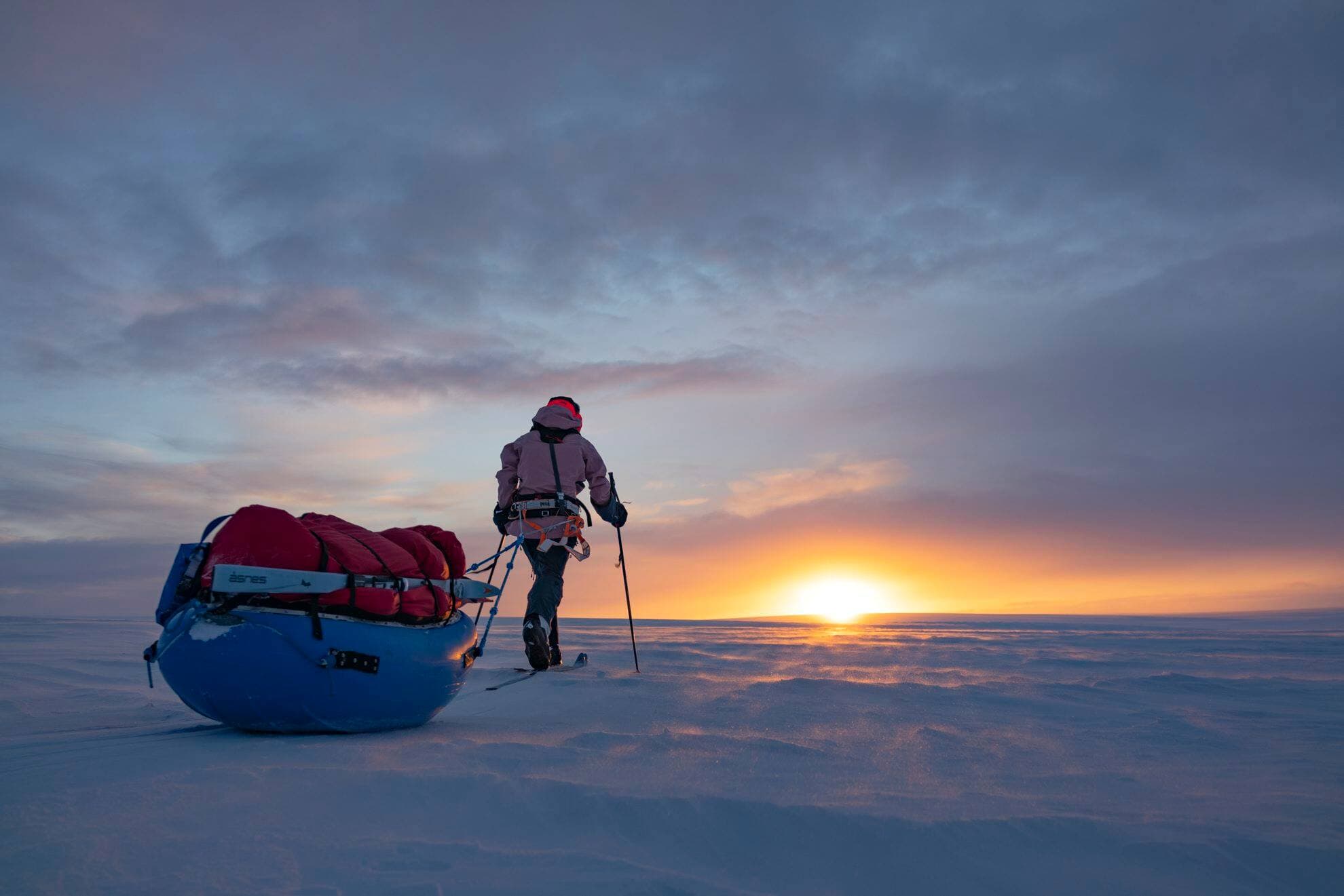 Caroline Côté a parcouru 1130 km en solitaire, du 9 décembre 2022 jusqu’à ce mercredi, entre Hercules Inlet et le pôle Sud.