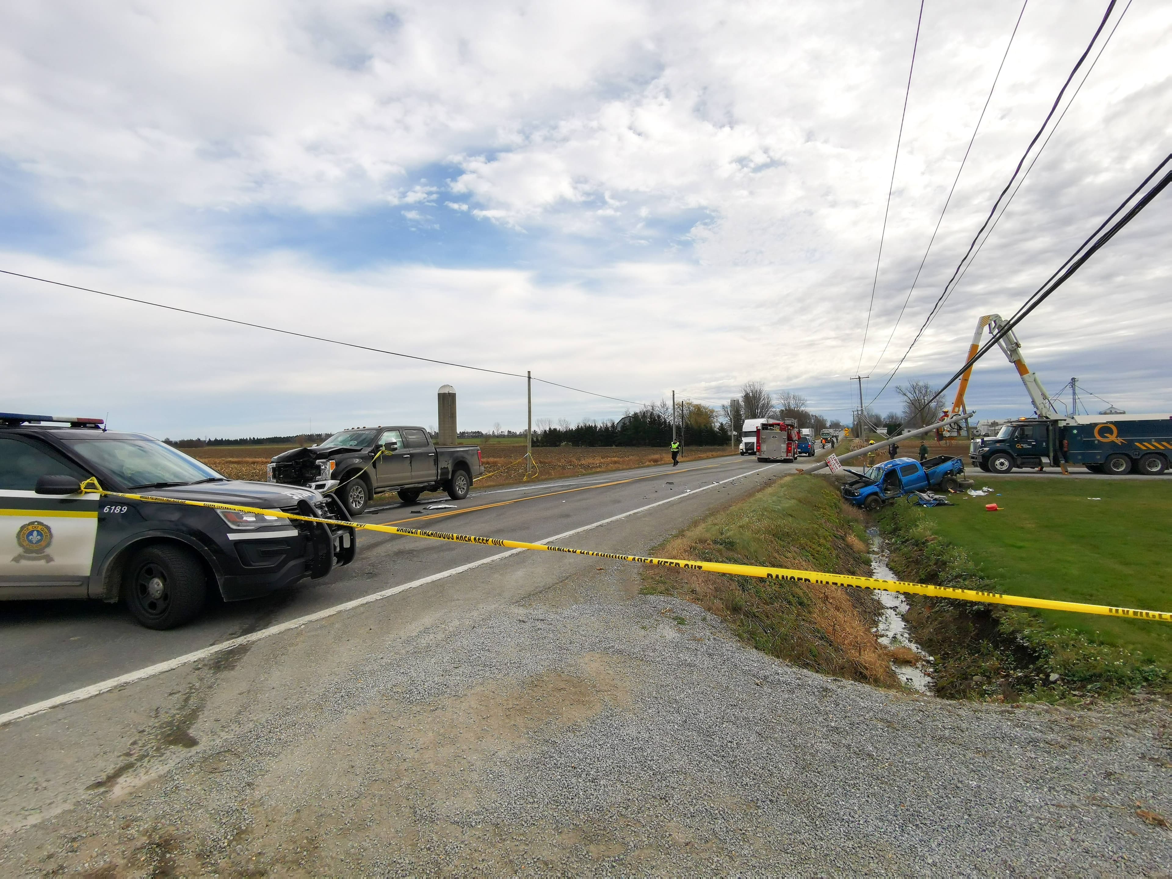 L’accident tragique est survenu le 13 novembre 2020 sur le rang Charlotte, à Saint-Liboire, en Montérégie.