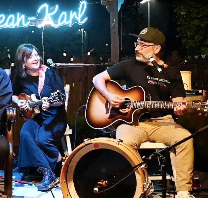Marie-Annick Lépine et Jean-François Pauzé dans un spectacle de Jean-Karl.